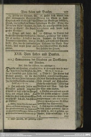 XVII. Vom Loben und Danken