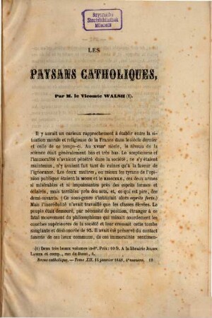 Revue catholique. 12/13. 1848