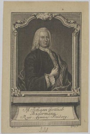 Bildnis des Johann Gottlieb Bidermann