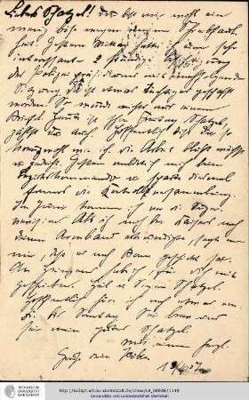 Postkarte vom 12.04.1907