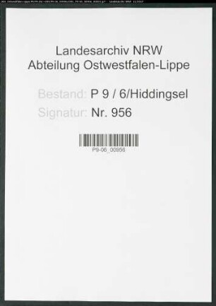 Sterberegister Standesamt Hiddingsel