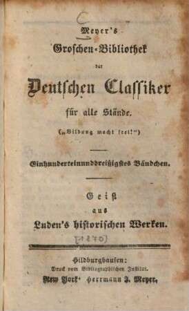 Geist aus Luden's historischen Werken