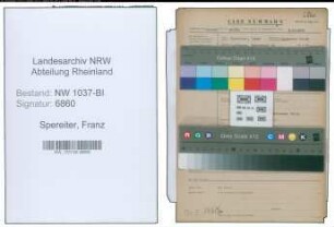 Entnazifizierung Franz Spereiter , geb. 06.04.1889 (Nachtwaechter)