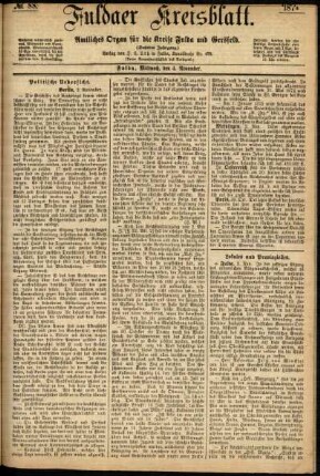 Ausgabe vom Mittwoch, den 04. November 1874.
