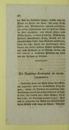 24. Die Nachfolger Constantins im vierten Jahrhundert