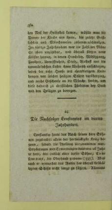 24. Die Nachfolger Constantins im vierten Jahrhundert