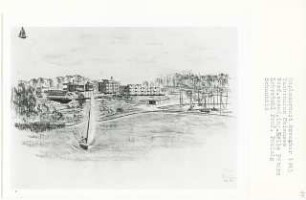 Yachthafen, Chiemsee (Diplomarbeit bei Peter Poelzig): Perspektivische Ansicht