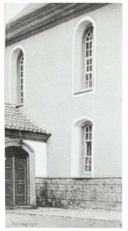 Schmieheim, Kippenheim, OG; Synagoge, Außenansicht (Detail einer Ansichtskarte)
