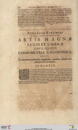 Liber Nonus: Cosmometria Gnomonica
