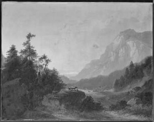 Kühe auf der Alm im oberbayerischen Gebirge