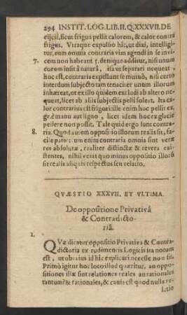 Quaestio XXXVII. Et Ultima.