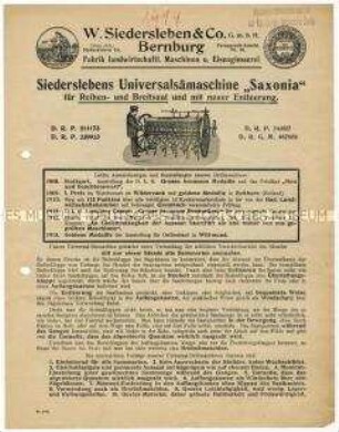 Universal-Sämaschine "Saxonia"