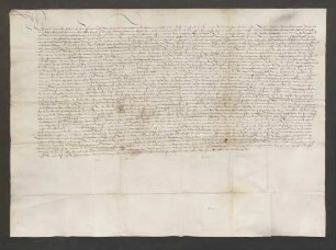 Schuldbrief des Bischofs Georg von Speyer gegenüber Friedrich von Hattstatt und seiner Frau Helena von Gemmingen über 1100 Gulden zu 4 Prozent.