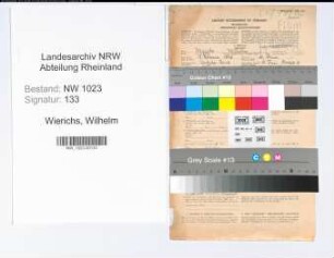 Entnazifizierung Wilhelm Wirichs , geb. 13.02.1876 (Theaterbesitzer)