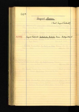August Messer. [Pseud. August Friedwalt].