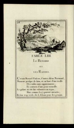 Fable LIII. Le Renard Et Les Raisins.