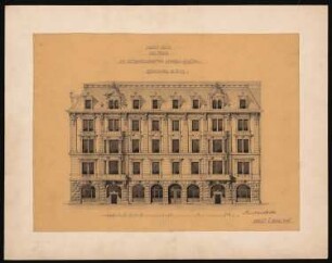 Wohn- und Geschäftshaus der Parochialgemeinde in der Klosterstraße, Berlin-Mitte: Ansicht von der Straßenseite