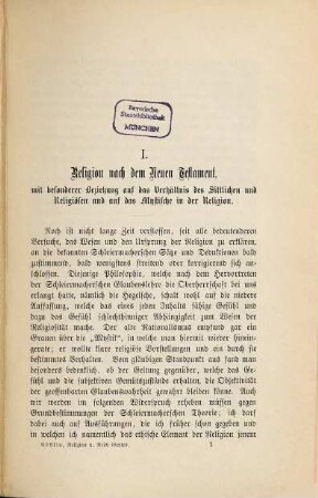 Religion und Reich Gottes : Abhandlungen zur Dogmatik und Ethik