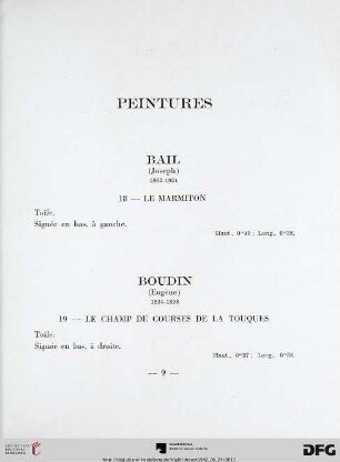 Peintures (Nr. 18-51)