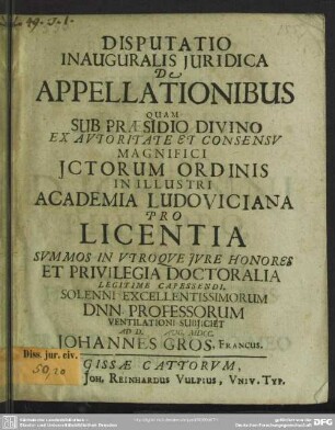 De appellationibus