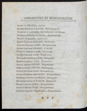 Opponentes Et Respondentes