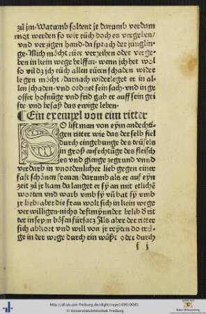 Ein exempel von eim ritter.