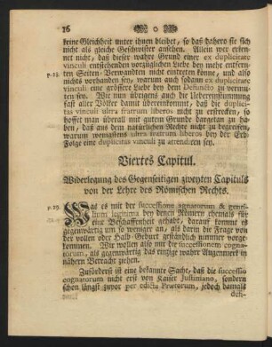 Viertes Capitul. Widerlegung des Gegenseitigen zweyten Capituls von der Lehre des Römischen Rechts.