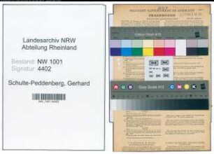 Entnazifizierung Gerhard Schulte-Peddenberg, geb. 13.03.1906 (Gutsverwalter)
