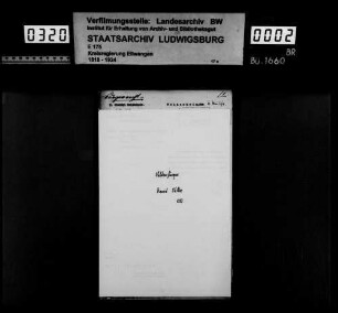 Bürgerrechtsangelegenheiten zu Heldenfingen