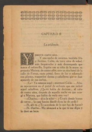 Capítulo II - La evidencia.