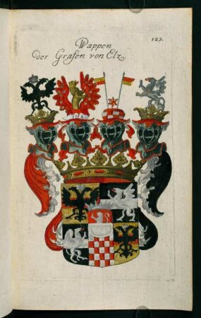 123r-123v, 123. Wappen der Grafen von Elz