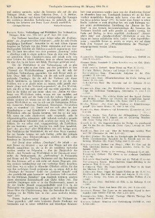 627-628 [Rezension] Bernet, Walter, Verkündigung und Wirklichkeit