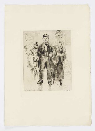 Stehendes Paar, aus: Émile Zola, "Der Totschläger", Paris 1879