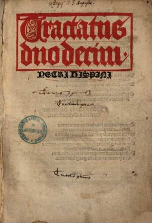 Tractatus duodecim Petri Hispani