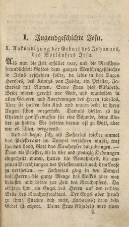 I. Jugendgeschichte Jesu.