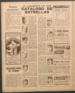 Catálogo de estrellas : El firmamento del cine