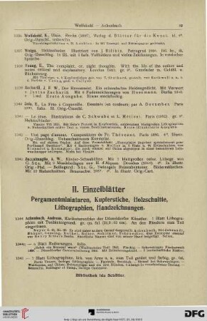 II. Einzelblätter (Nr. 1344-1394)