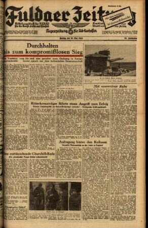 Ausgabe vom Freitag, den 21. Mai 1943.