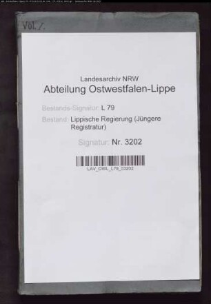 Bau der Eisenbahn von Detmold nach Sandebeck, Band 1, Teil 1