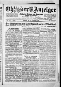 Ohligser Anzeiger : Ohligser Zeitung und Tageblatt ; einzige in Ohligs erscheinende Tageszeitung