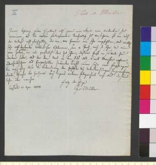 Brief von Müller, Johannes von an Goethe, Johann Wolfgang von