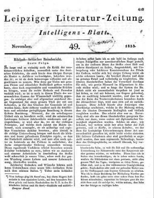 Biblisch-kritischer Reisebericht.