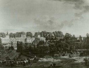 Warschau, Schloß Wilanow von der Einfahrtsseite