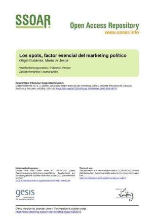 Los spots, factor esencial del marketing político