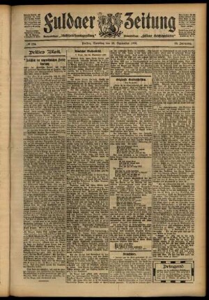 Dritte Ausgabe vom Samstag, den 29. September 1906.