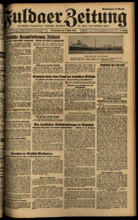 Ausgabe vom Donnerstag, den 07. März 1940.