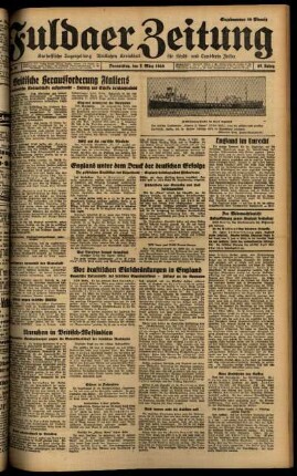Ausgabe vom Donnerstag, den 07. März 1940.