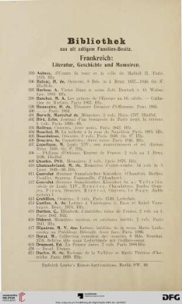 Bibliothek aus alt adeligem Familien-Besitz (Nr. 395-900)