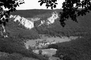 Beuron: Aussichtspunkt, Panorama Donautal mit Beuron