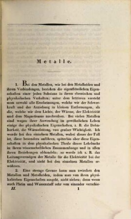 Lehrbuch der Chemie, 2,1. Die Metalle ; Abth. 1
